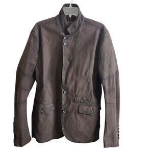 Rogue State Mens NWOT Brown Military/Utility Jacket-Cotton-Seam Details-Rugged L